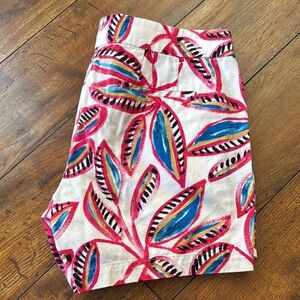 Colorful Leaf Print Shorts